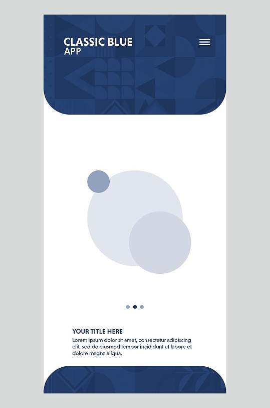 圆形创意大气清新英文蓝色样机-众图网