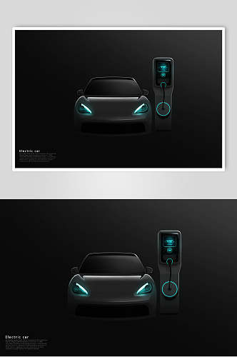 科技创新新能源电动汽车充电桩宣传海报