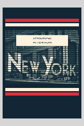 纽约复古风潮流国外海报