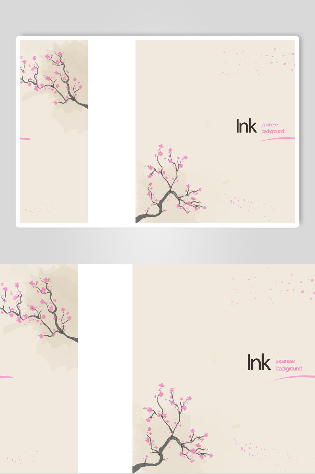 简约日本樱花矢量插画素材素材