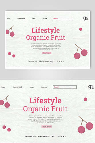 樱桃水果食品宣传海报