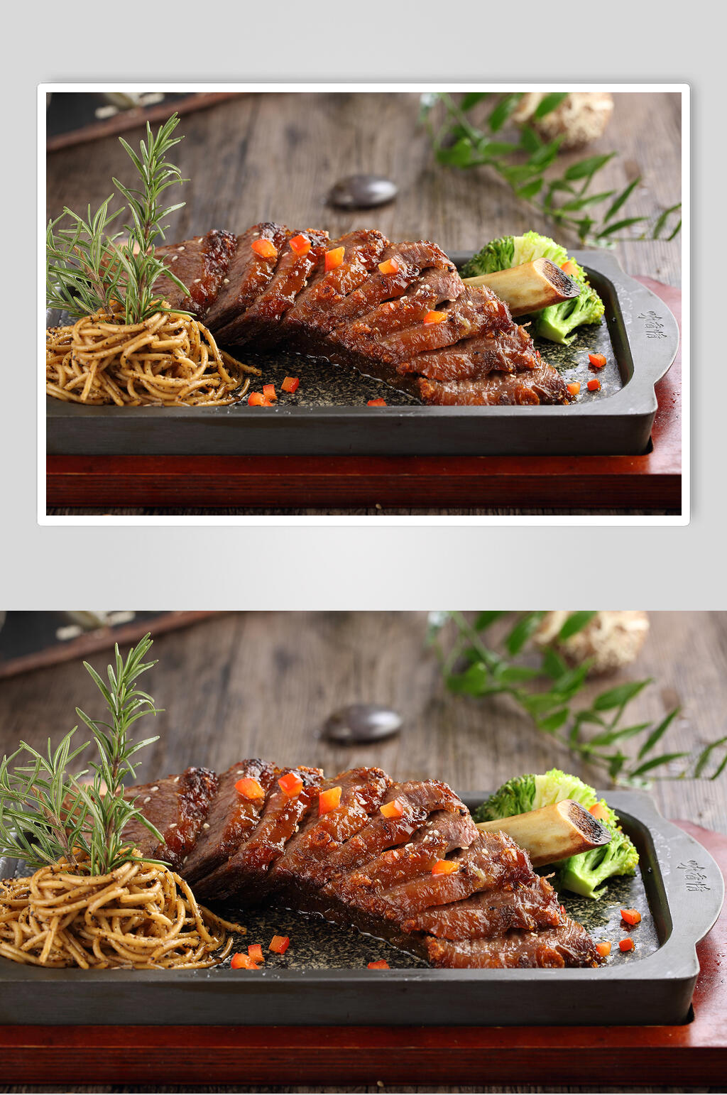 炙烤牛肋骨美食图片素材