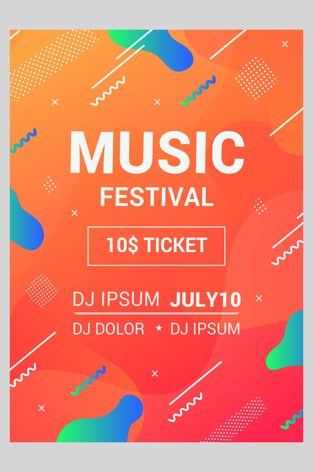 Music潮流音乐矢量海报素材