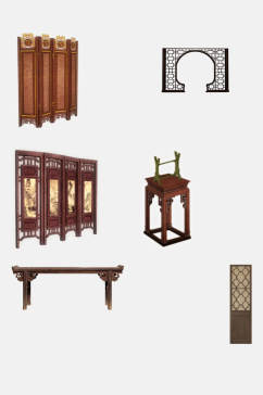 中式古典家具免抠素材
