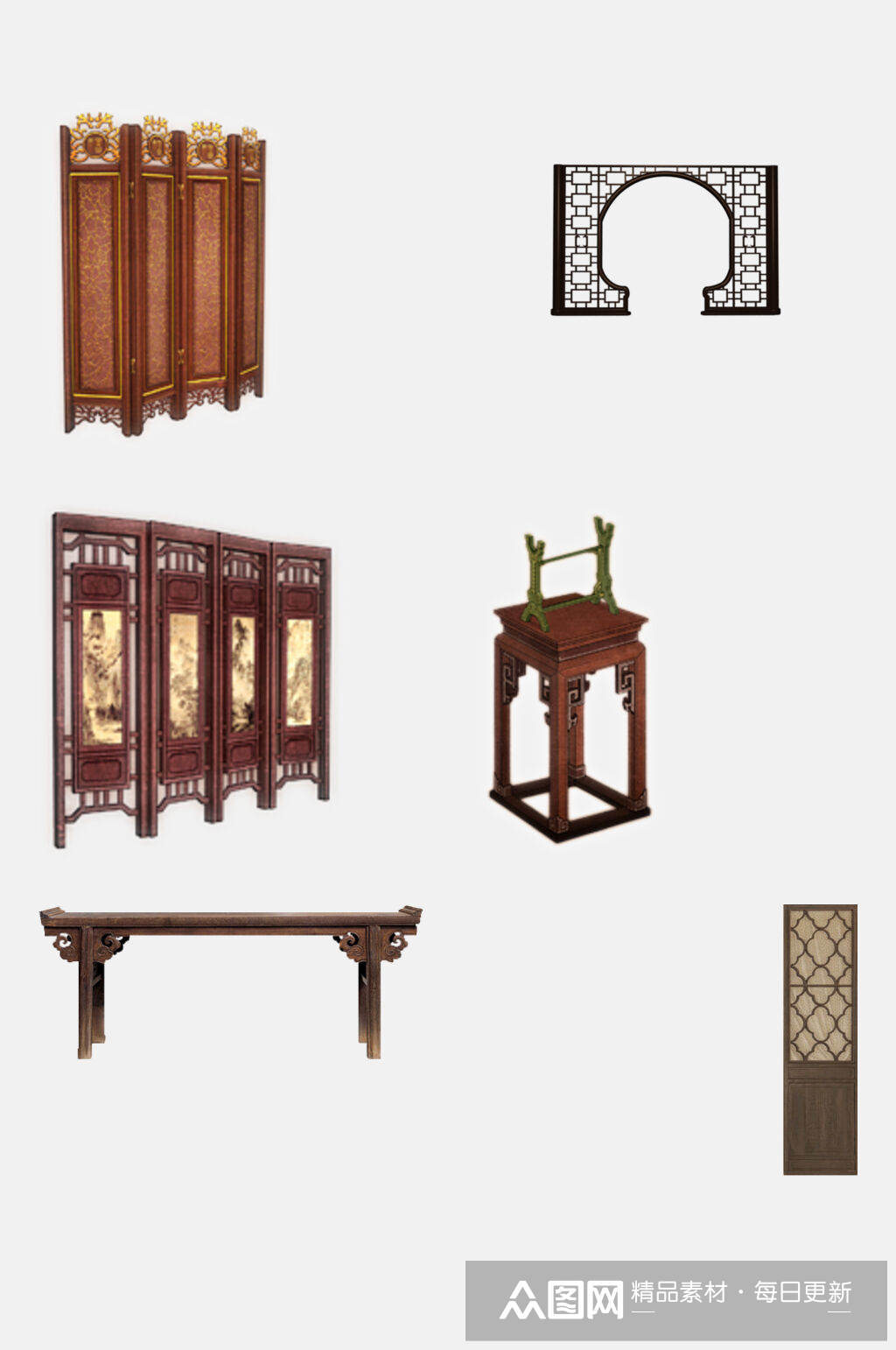 中式古典家具免抠素材