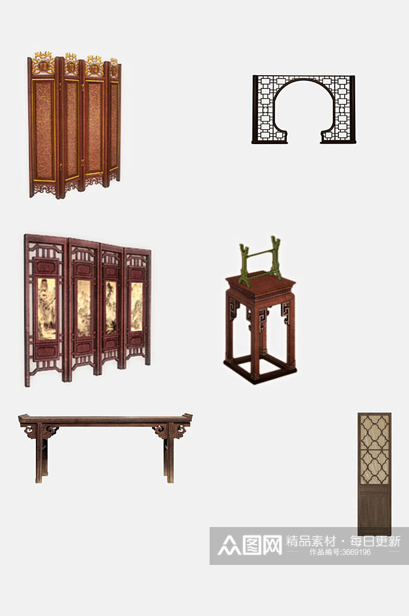 中式古典家具免抠素材素材