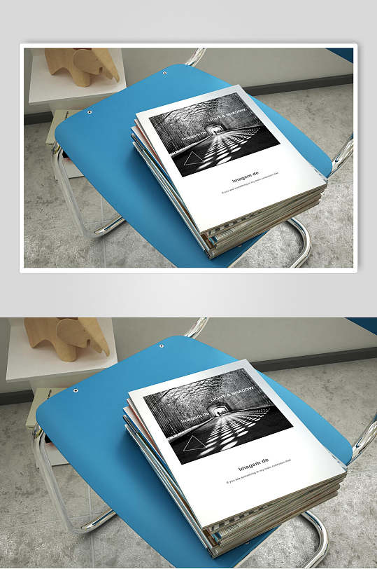 椅子纸张创意大气书籍画册贴图样机