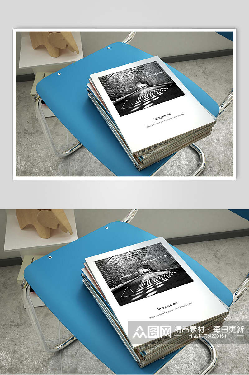 椅子纸张创意大气书籍画册贴图样机素材