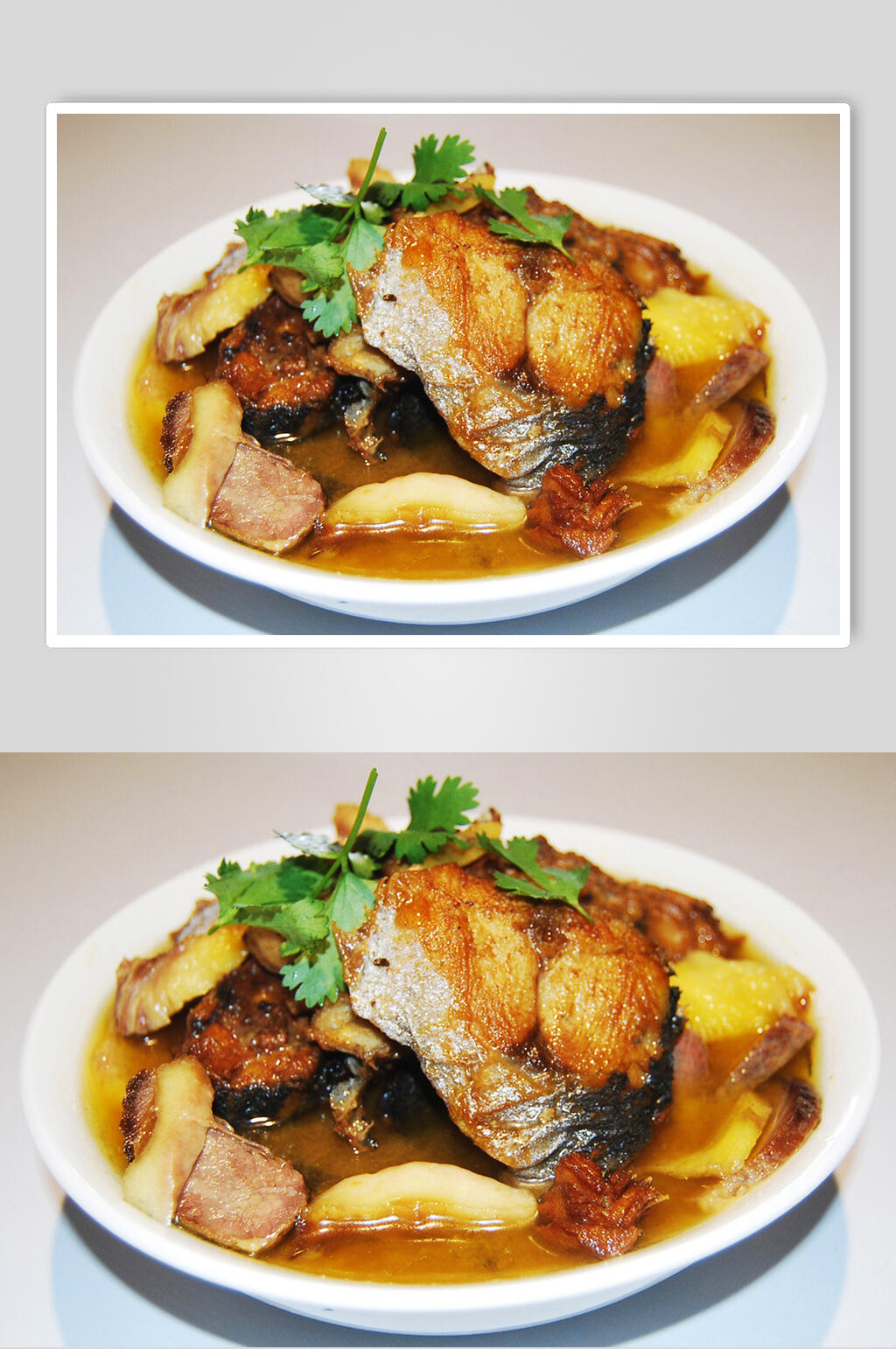 鲅鱼炖胸口美食摄影图片叁素材