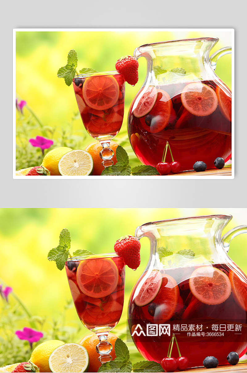精品鲜榨水果汁摄影图片叁素材