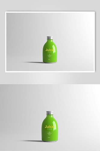 绿清新饮料果汁果蔬塑料瓶包装样机