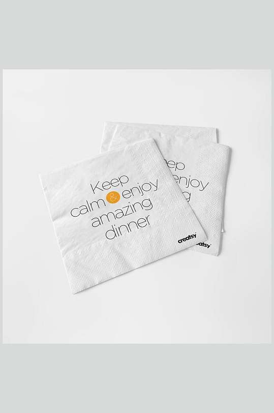 英文灰色餐巾纸餐厅纸巾卫生纸样机