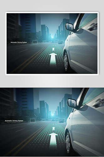 汽车人工智能科技无人驾驶宣传海报
