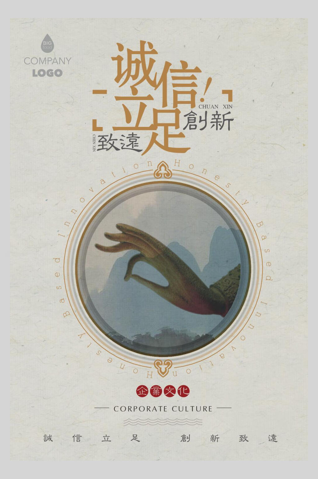 诚信立足企业宣传海报素材