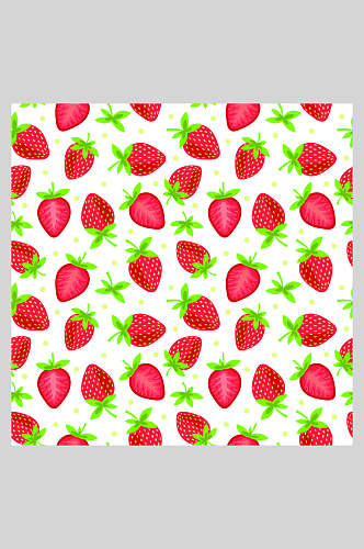 创意草莓水果插画背景矢量素材