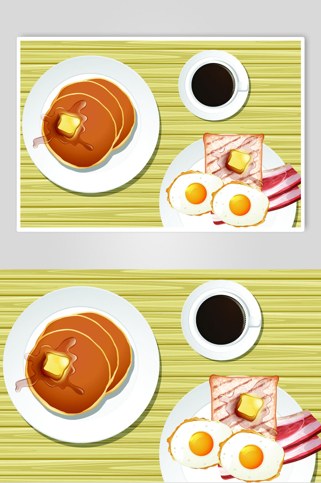 下午茶食品咖啡插画矢量素材素材