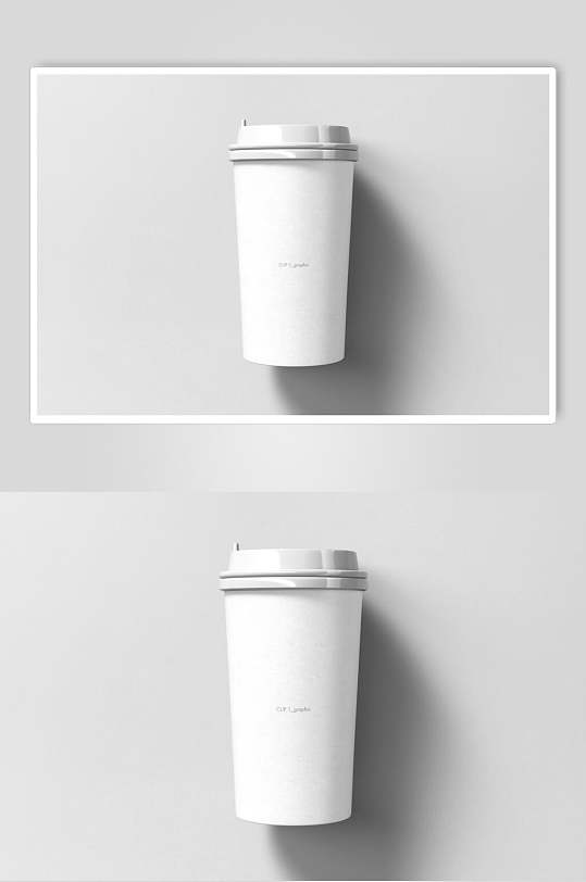 杯子创意立体灰咖啡奶茶杯贴图样机