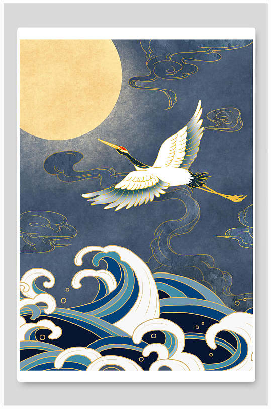 鹤国潮风中国风窗花