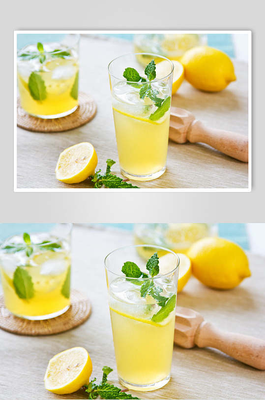 美味食物柠檬水鲜榨水果汁摄影图片叁