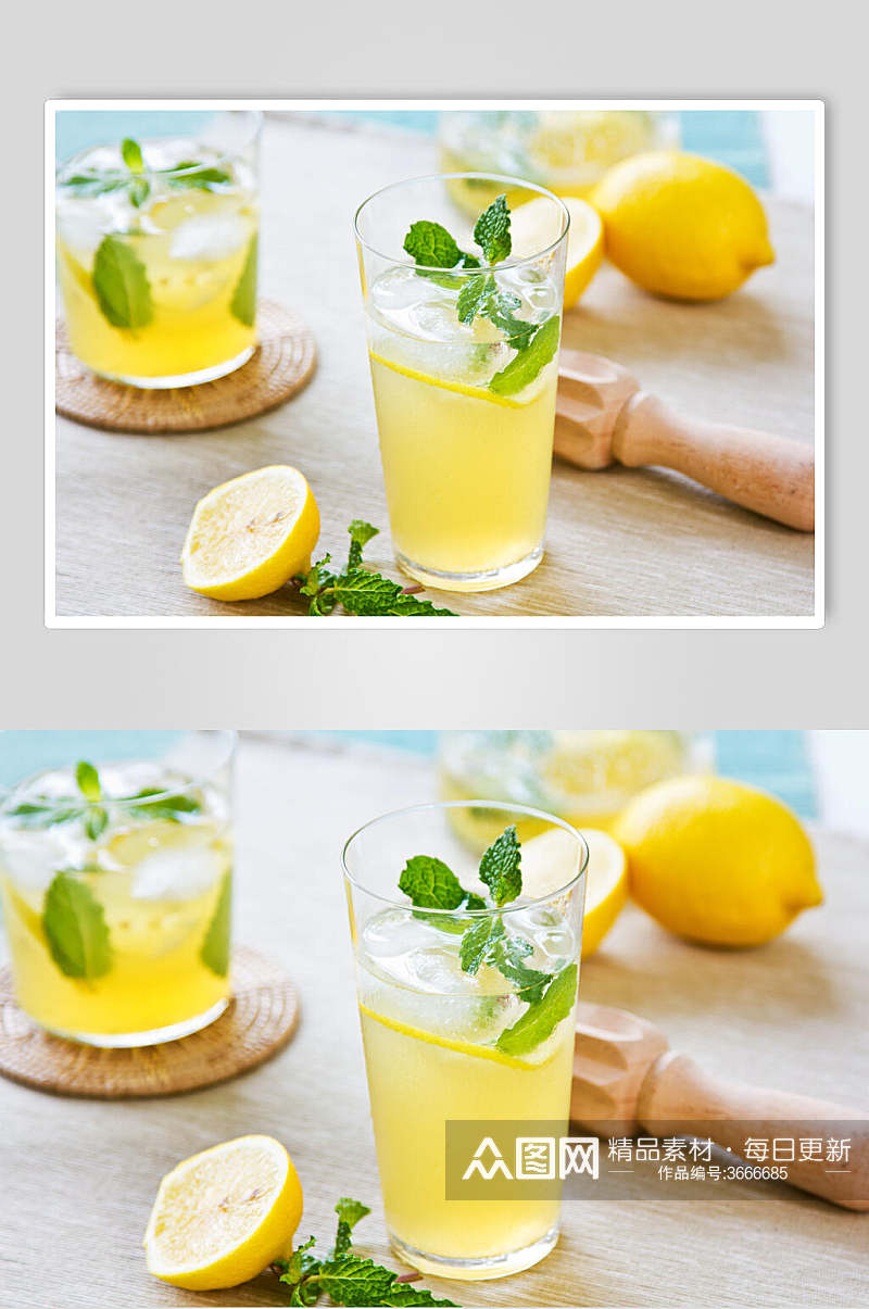 美味食物柠檬水鲜榨水果汁摄影图片叁素材