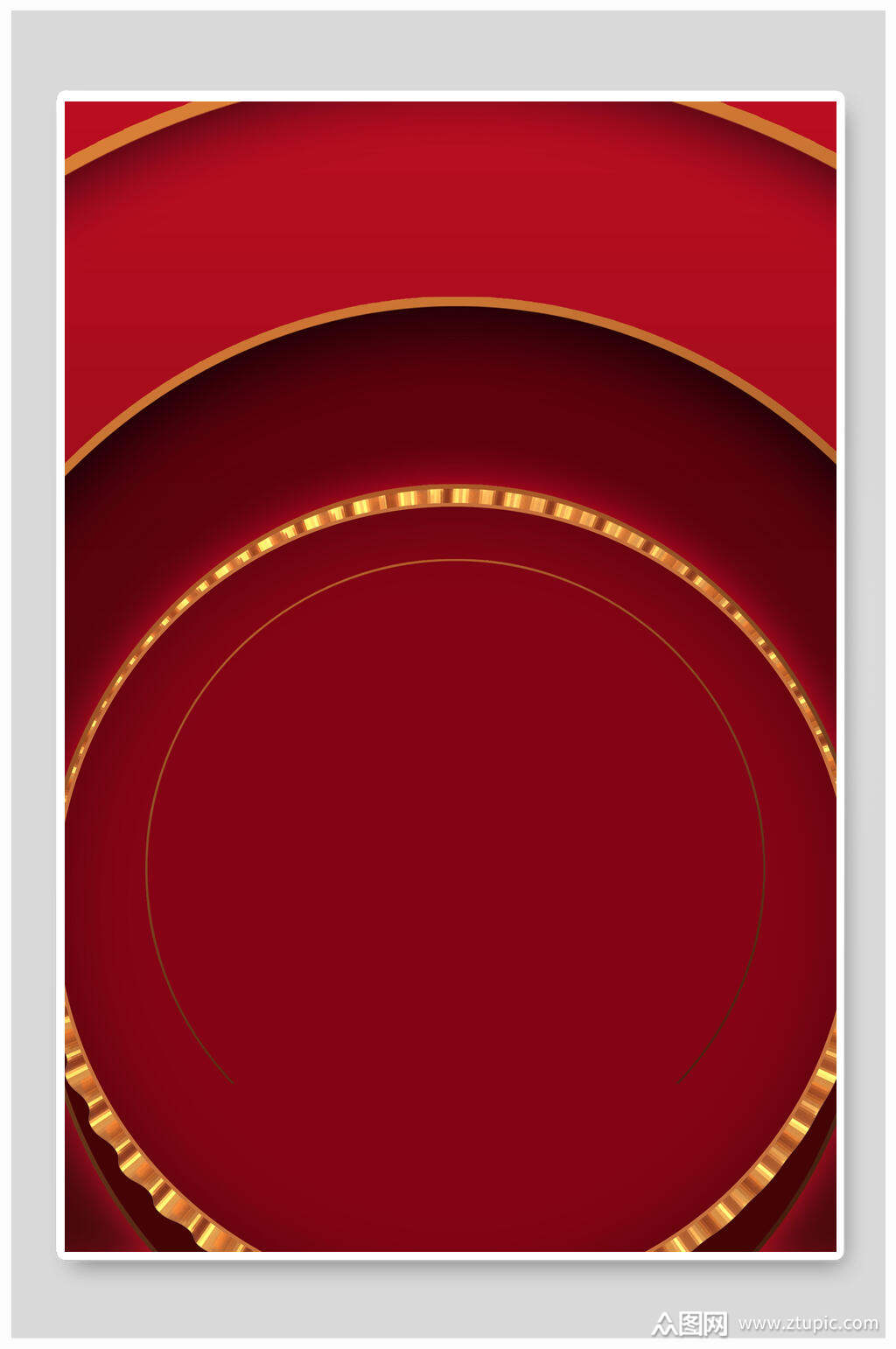圆形金色时尚高端创意红色新年背景素材