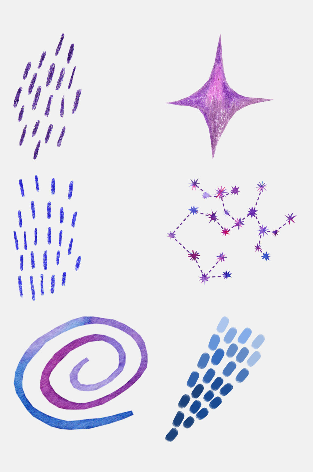 简约唯美水彩紫色梦幻宇宙星球免抠素材素材