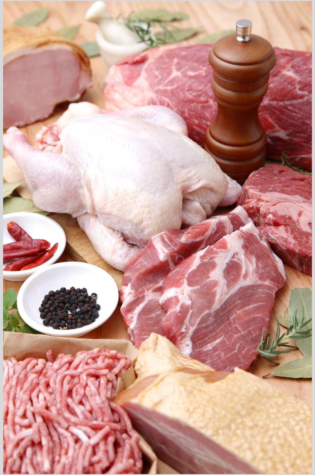 新鲜肉菜鸡肉图片素材
