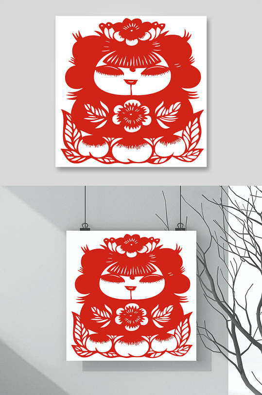 大气红色剪纸图片-大气红色剪纸素材-大气红色剪纸图案下载-众图网