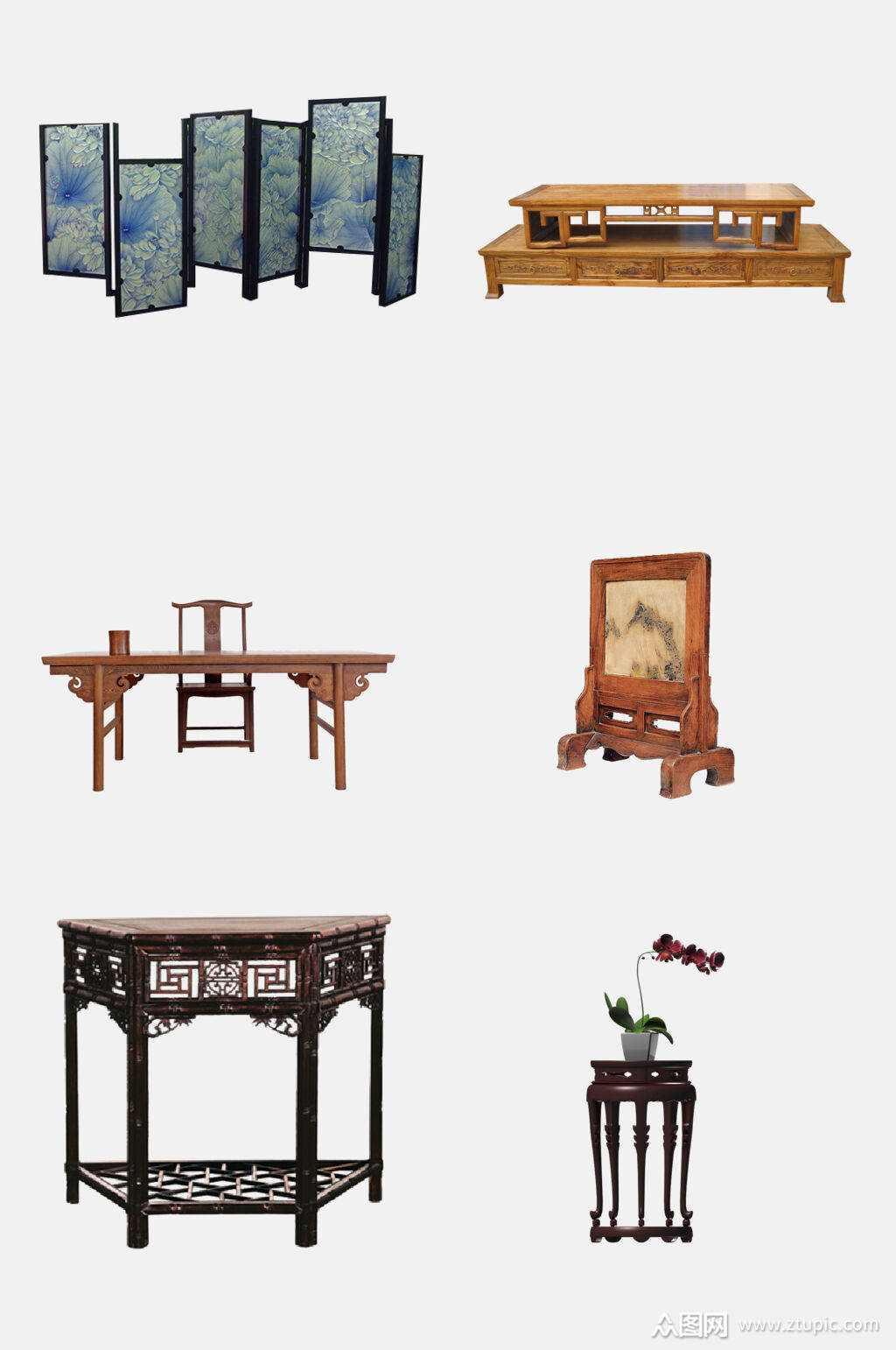 典雅古典家具免抠素材素材