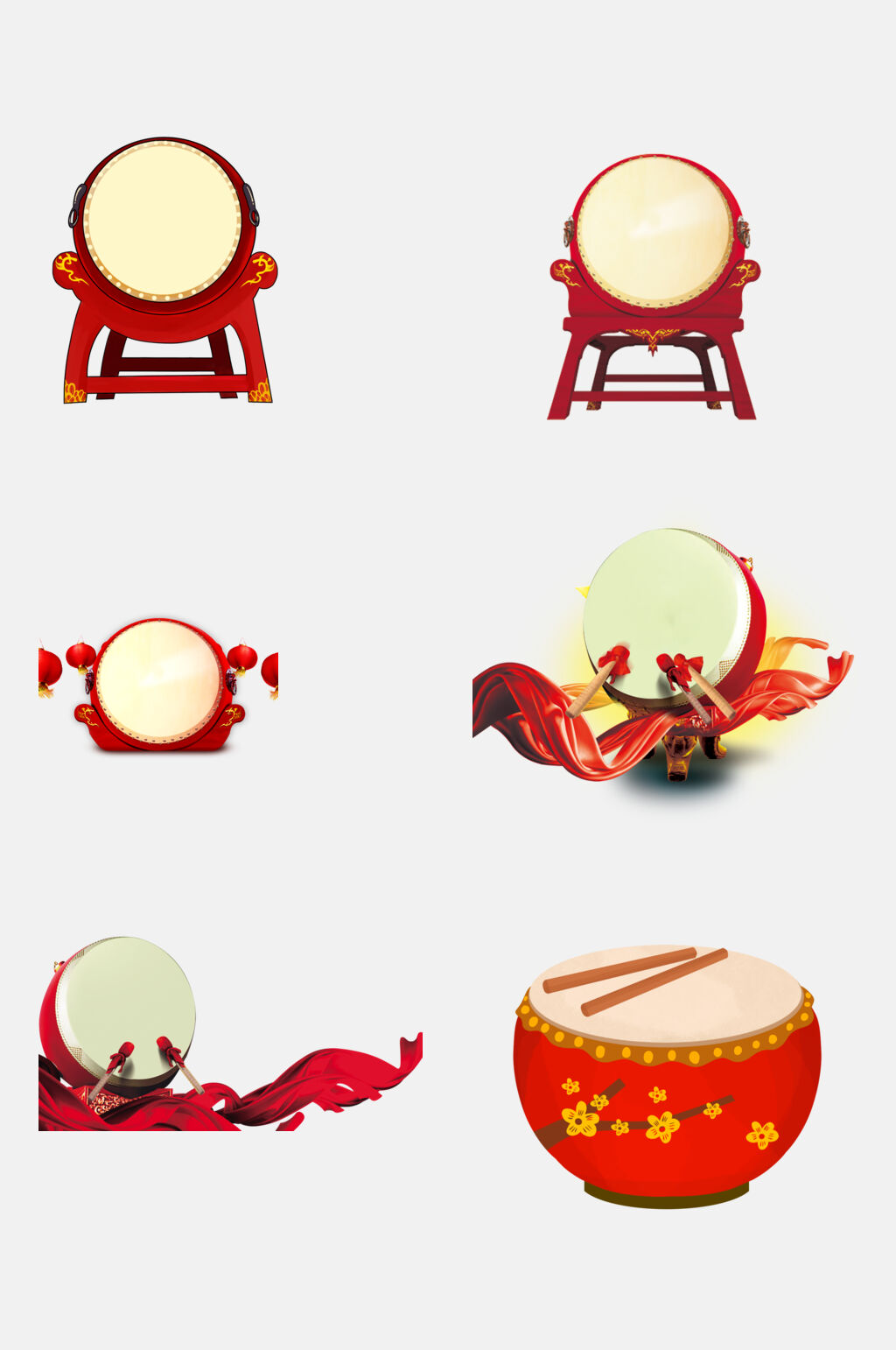传统古风锣鼓免抠素材素材
