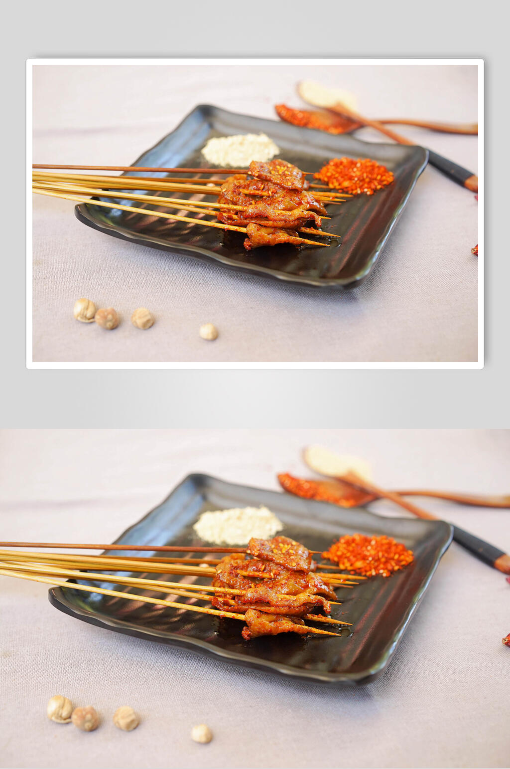 鸡翅尖烤肉串美食图片素材