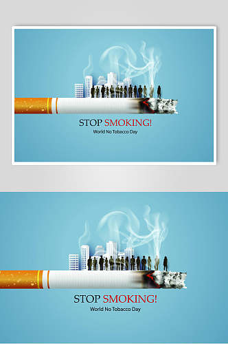 一根烟戒烟公益海报