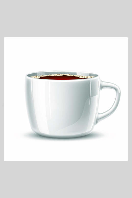 茶杯液体简约时尚可爱大气咖啡店矢量插画