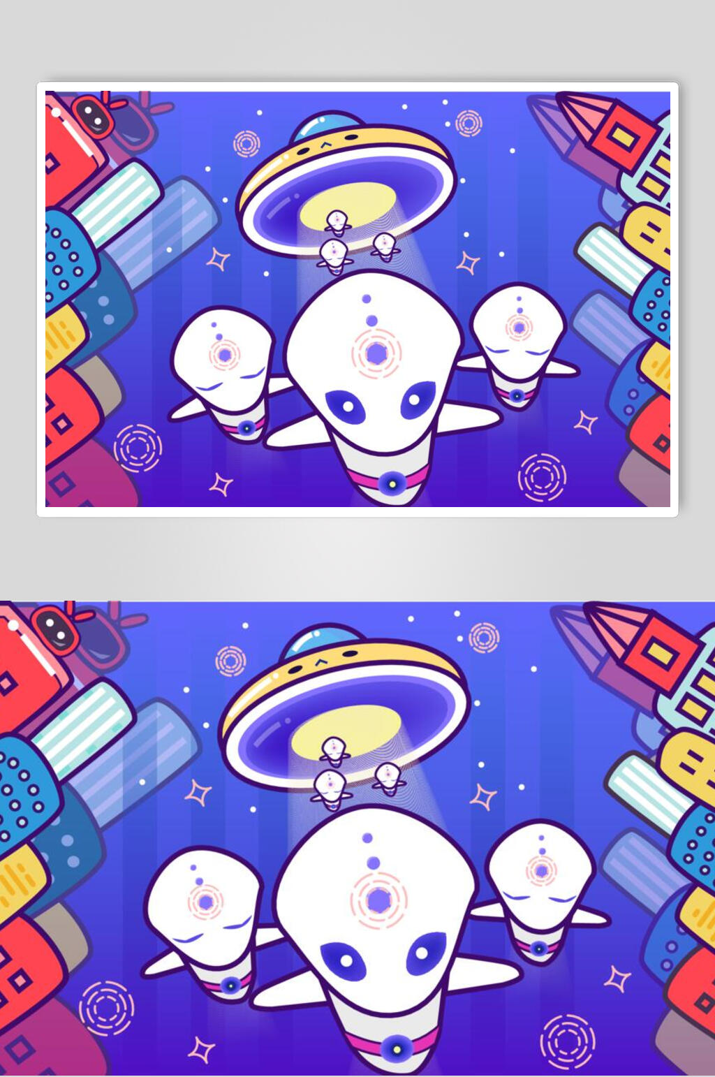 炫酷大气外星人街头嘻哈插画素材