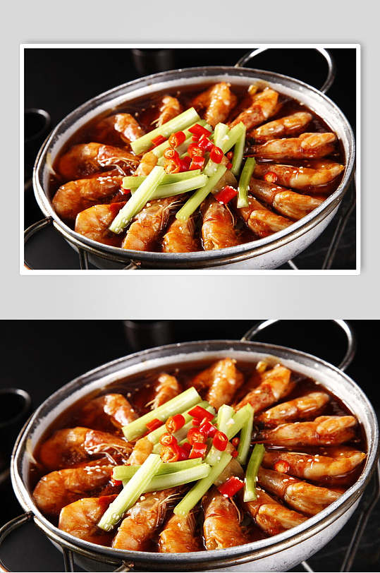 香辣盆盆虾美食摄影图片
