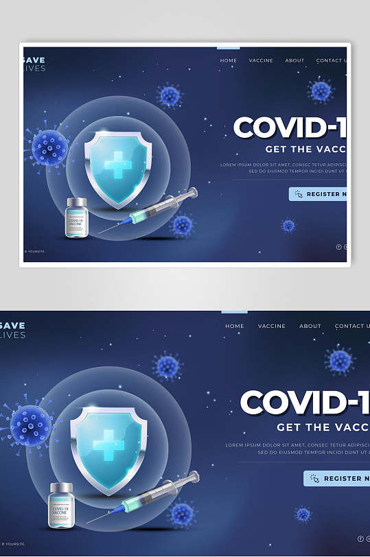 药水预防病毒网页设计海报