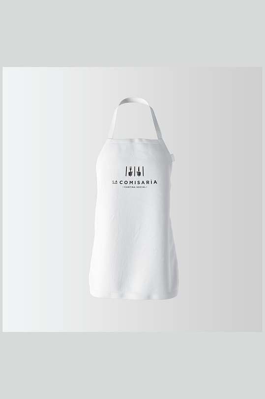 灰色图标餐厅厨师围裙logo品牌样机