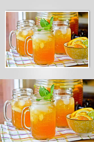 秘制蜂蜜柠檬水鲜榨水果汁摄影图片叁