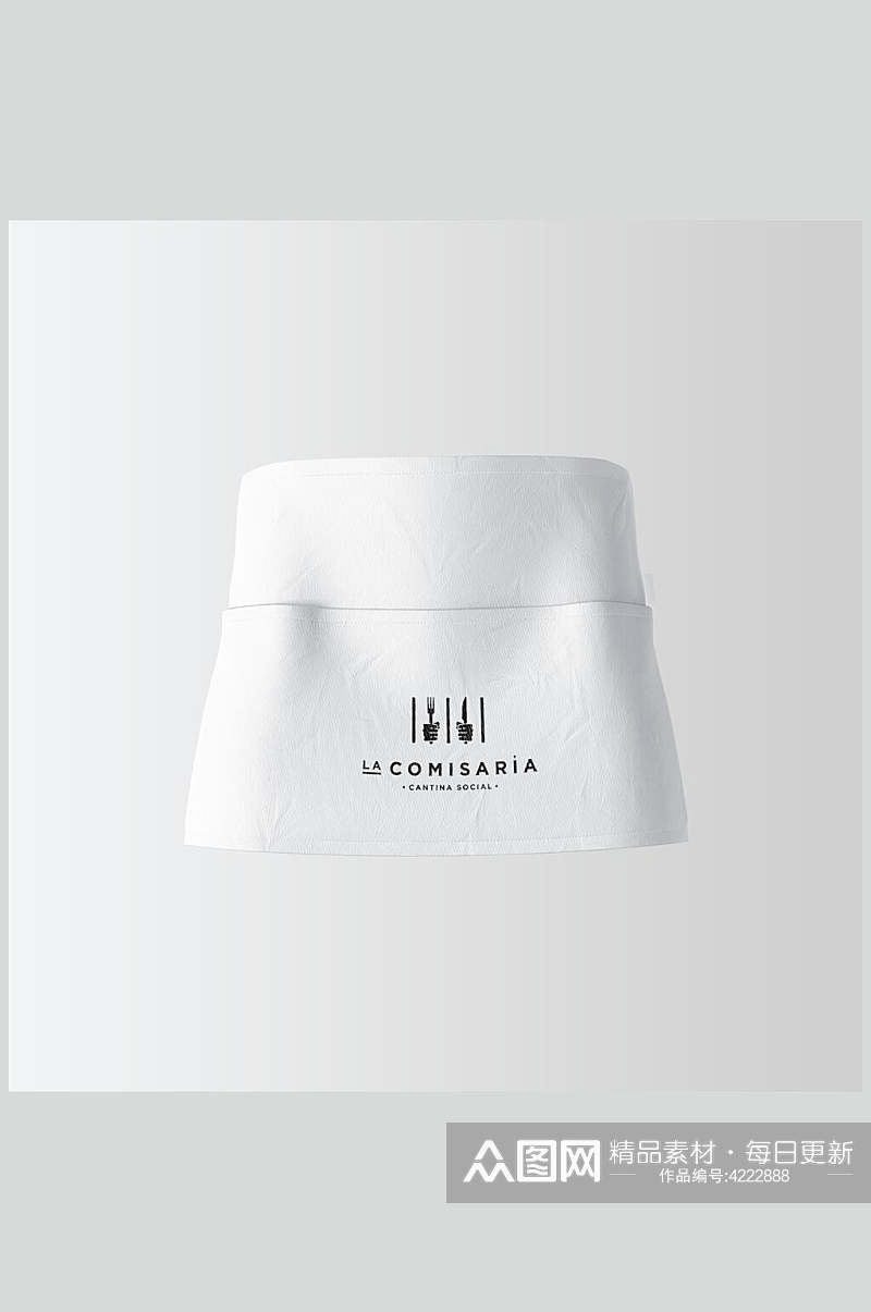 图标白色餐厅厨师围裙logo品牌样机素材