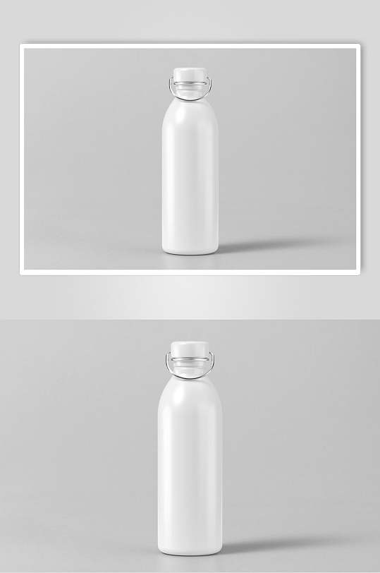 灰色立体留白清新运动饮料瓶子样机