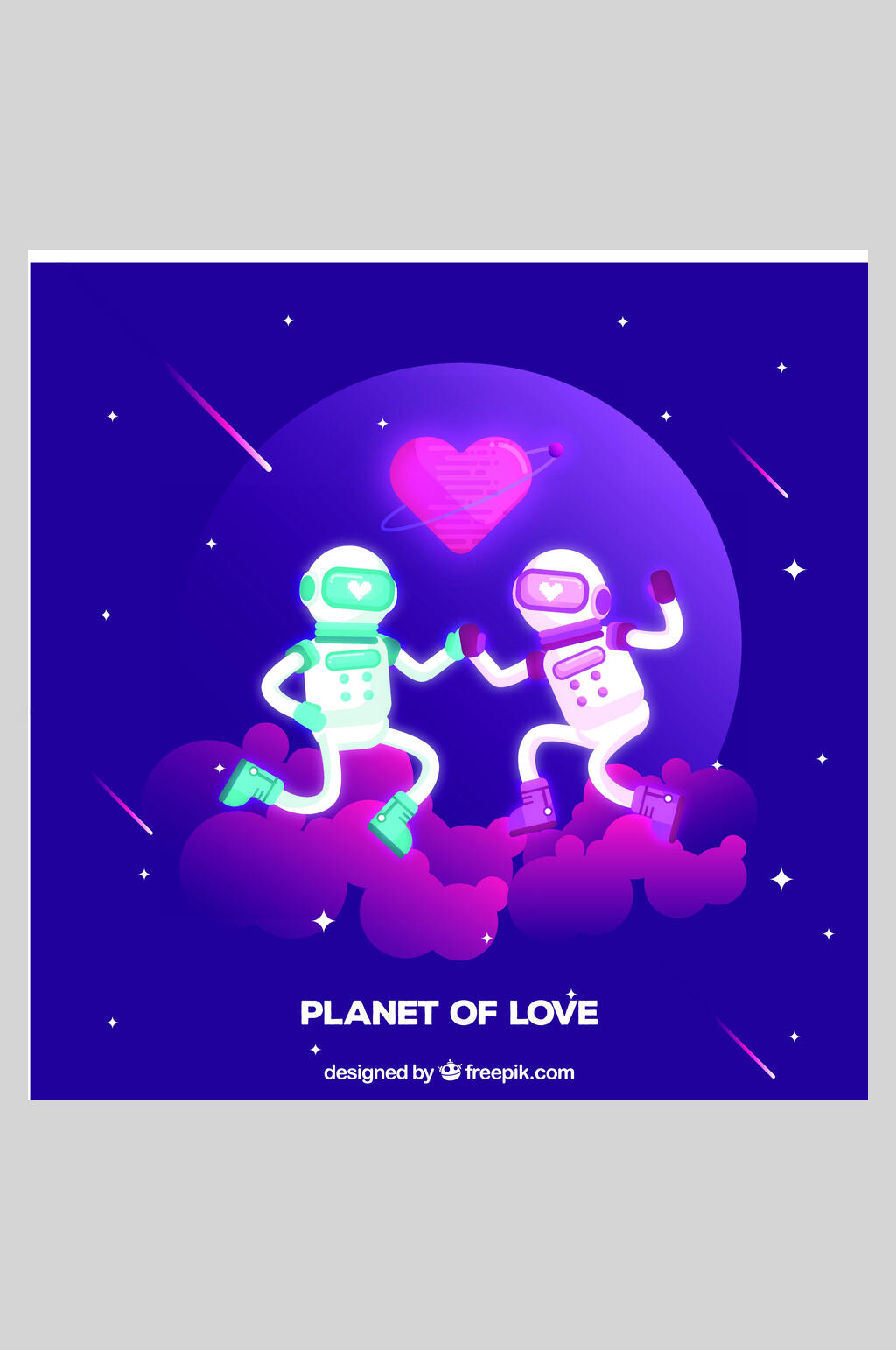 创意高端宇航员太空银河背景矢量插画素材素材