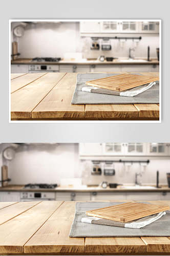 厨房木纹场景图片