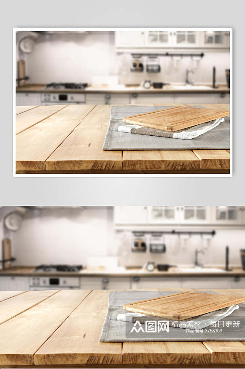 厨房木纹场景图片素材