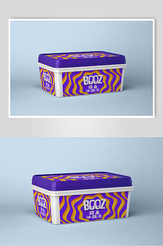 简约紫色高端大气食品包装展示样机