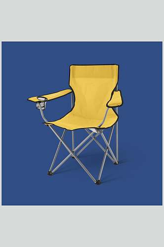 椅子蓝黄创意大气简约背景品牌样机