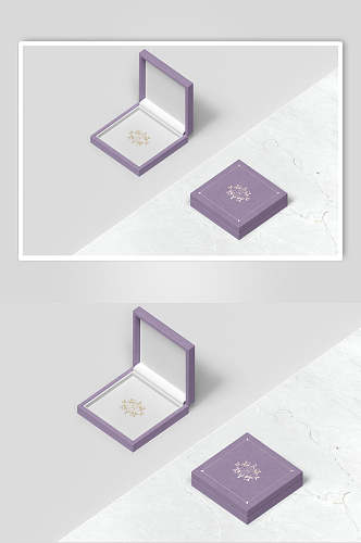 花纹立体方形盒子包装展示样机