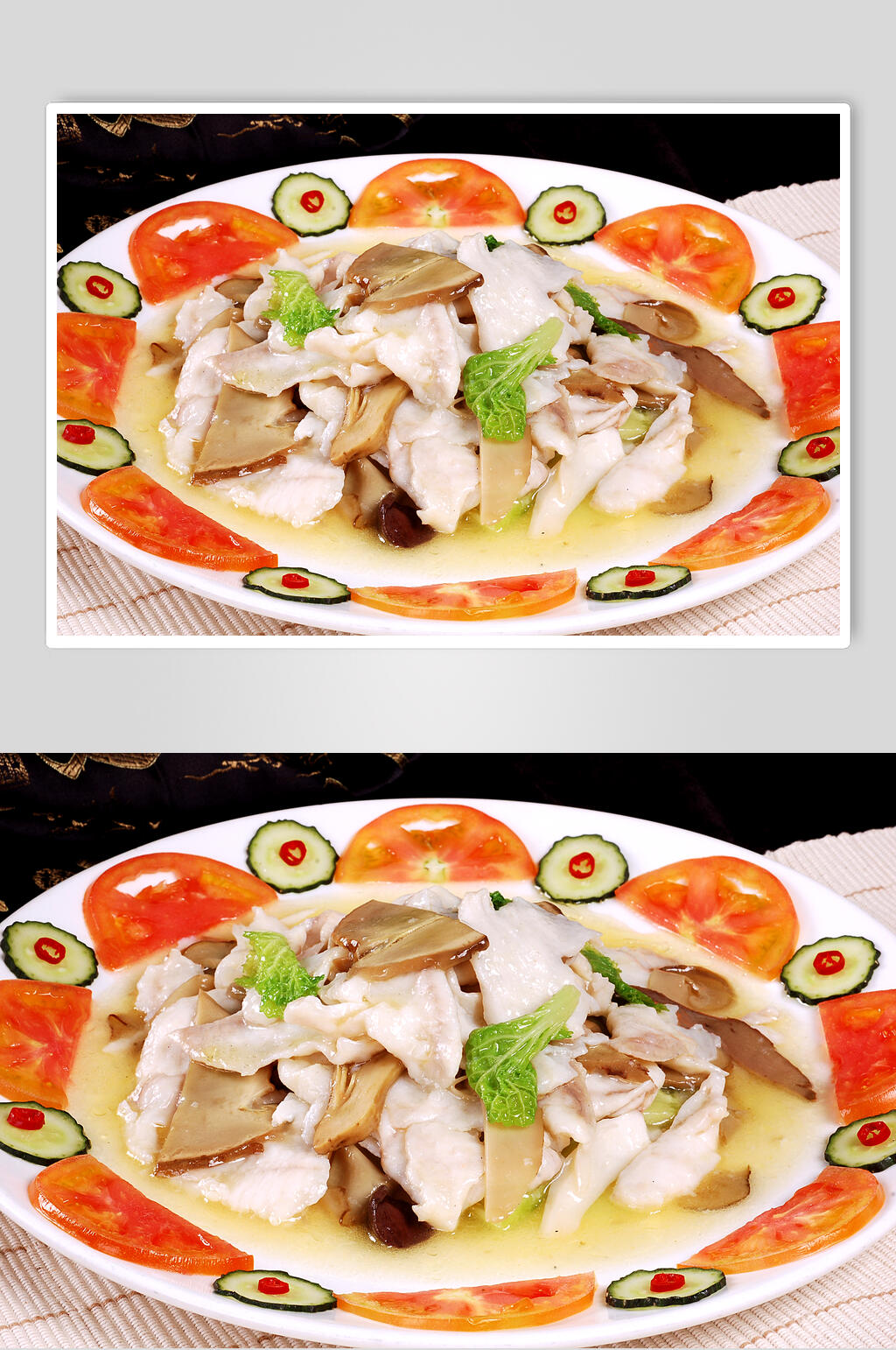 鲜溜乌鱼片家常菜品图片素材