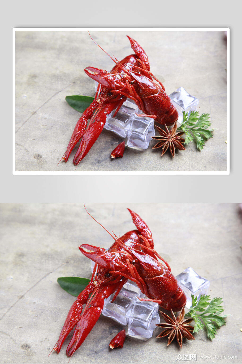 冰镇海鲜小龙虾美食图片素材