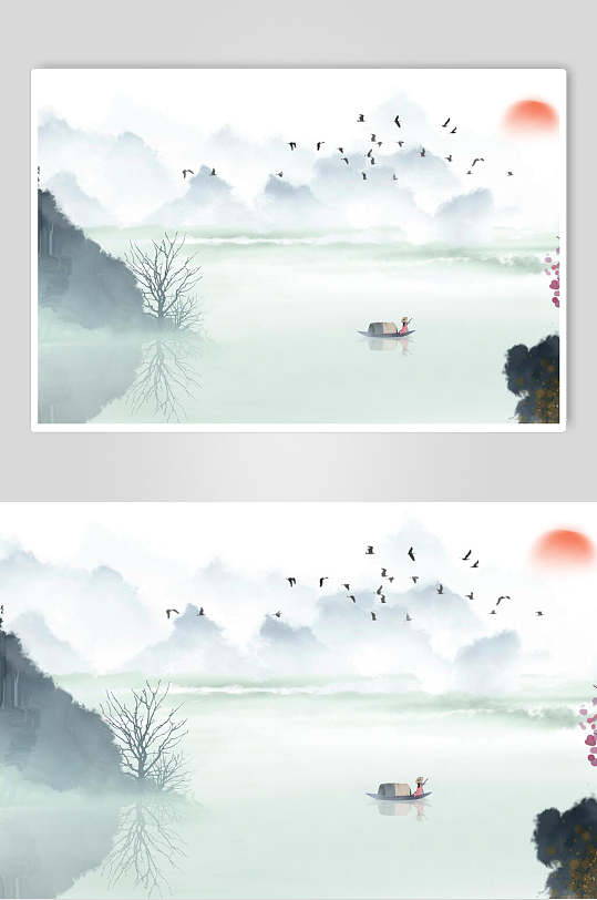 彩绘山水图片-彩绘山水素材下载-众图网