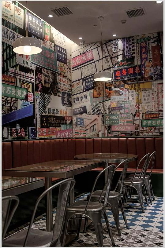 欧美风主题餐厅装修效果图片